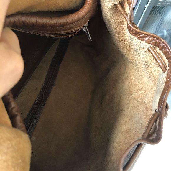 Carlos Falchi vintage brown Buffalo leather signature tote - Picture 8 of 16